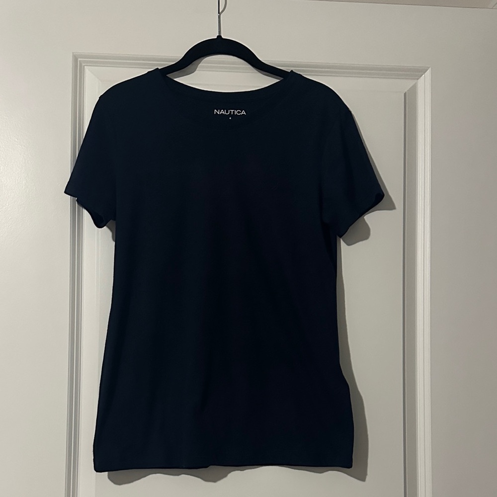 Nautica Women's Short-Sleeve Black Crew Tee
